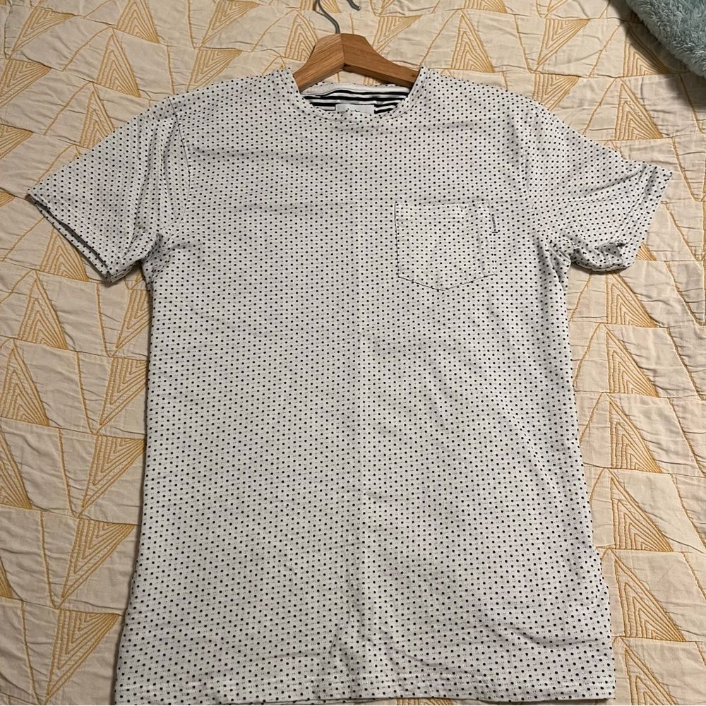 ⭐️MUST GO free ship! Peter Werth Men’s Bridger Tee - Textured White + Navy Small - Picture 10 of 13